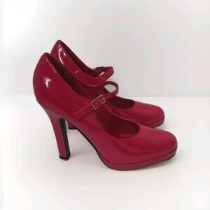 Jante Brand Red Patent Leather Maryjane Platform High Heel Shoes Size 7